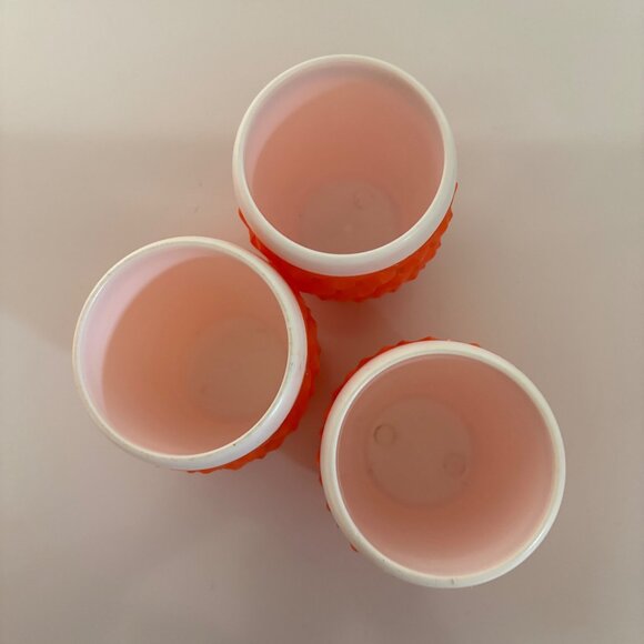 Minerware Pineapple Pitcher Cups 4 Pc Set Tiki Luau Blow Mold Style USA Vintage - Picture 6 of 9